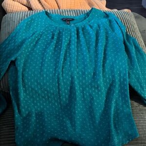Banana Republic Teal Textured Blouse